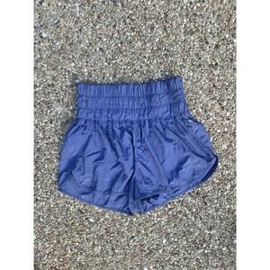 Free People Womens Purple The Way Home High Waisted Logo Lined Running Short M